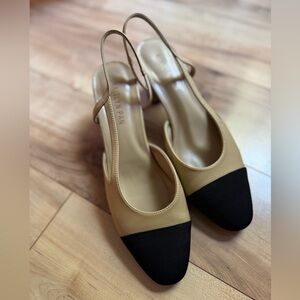 Kaitlyn Pan Two Tone Block Heel Slingback Women’s Size 8